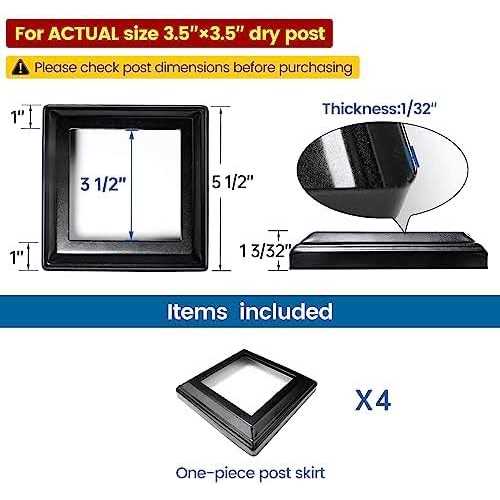 Muzata 4×4 One-Piece Post Base Cover WT09 - Zenithce