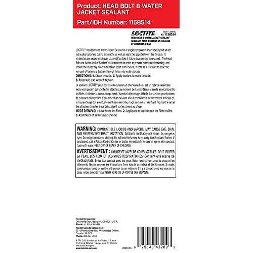 Loctite 1158514 Head Bolt and Water Jacket Sealant - Zenithce