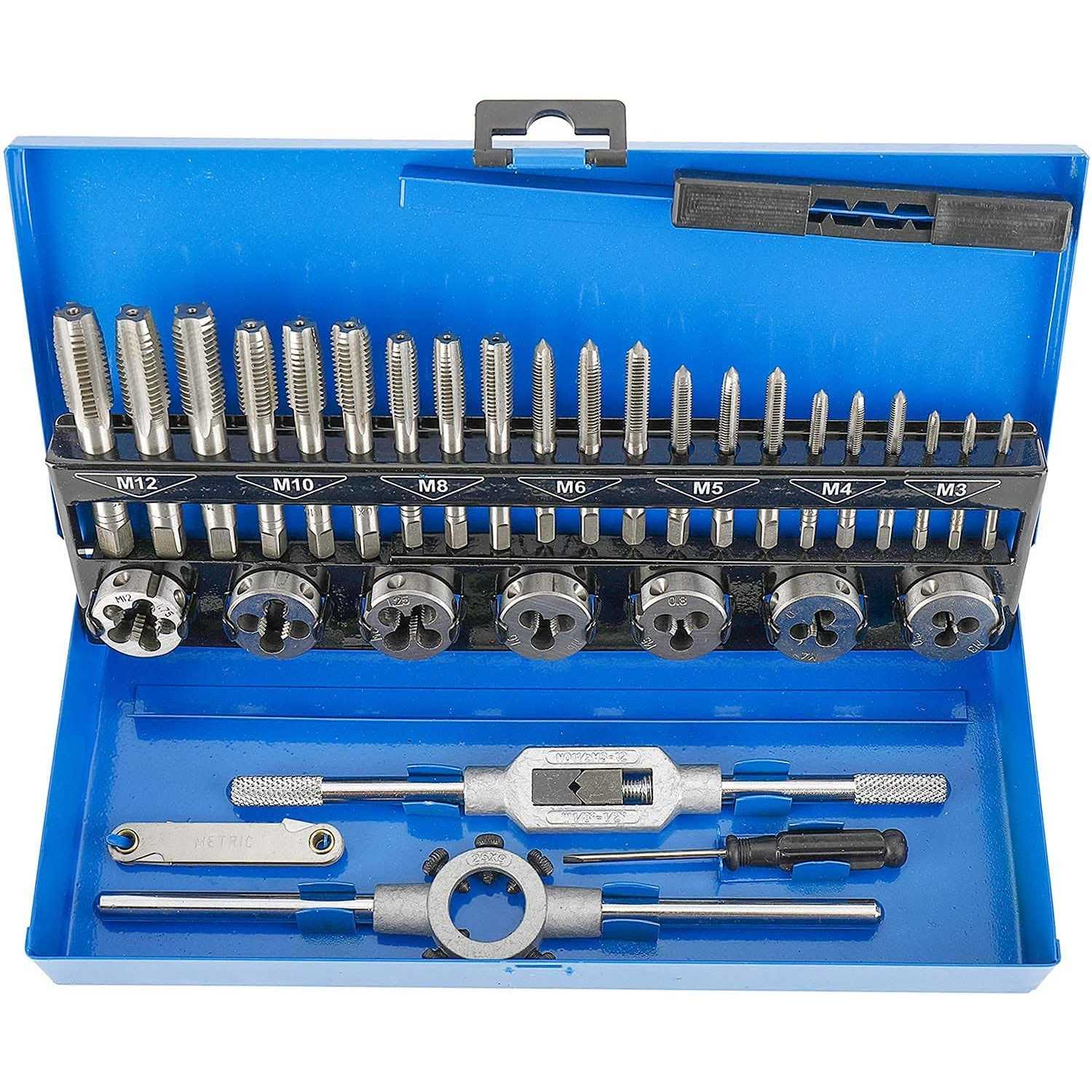 Toolly 32pcs Tap and Die Set Metric Hardened Steel Tool Set - Zenithce