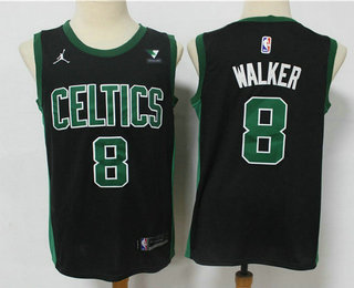 Boston Celtics #8 Kemba Walker Black 2021 Brand Jordan Swingman Stitched Jersey With NEW Sponsor Logo - Zenithce