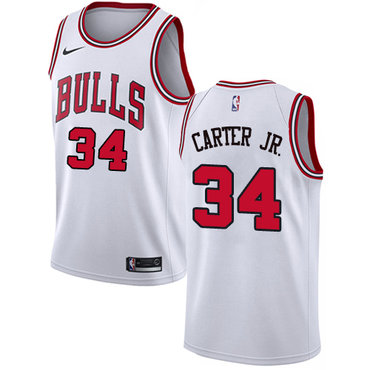 Chicago Bulls #34 Wendell Carter Jr. White Swingman Association Edition Jersey - Zenithce