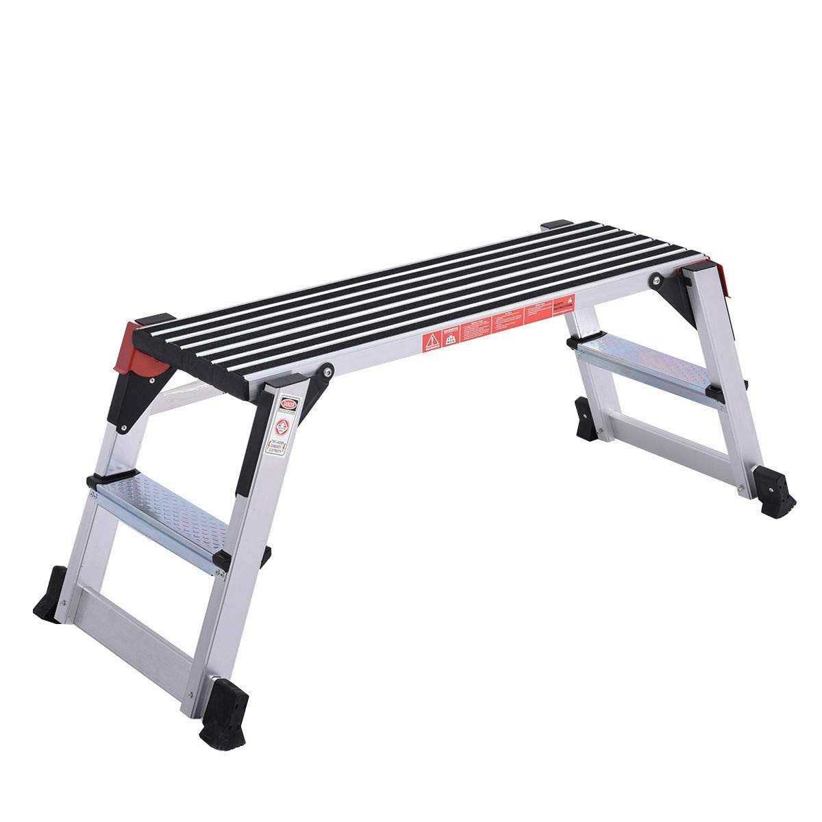 Giantex 7-In-1 12 Ft Tall Folding Step Ladder Max Load 330 Lbs - Zenithce