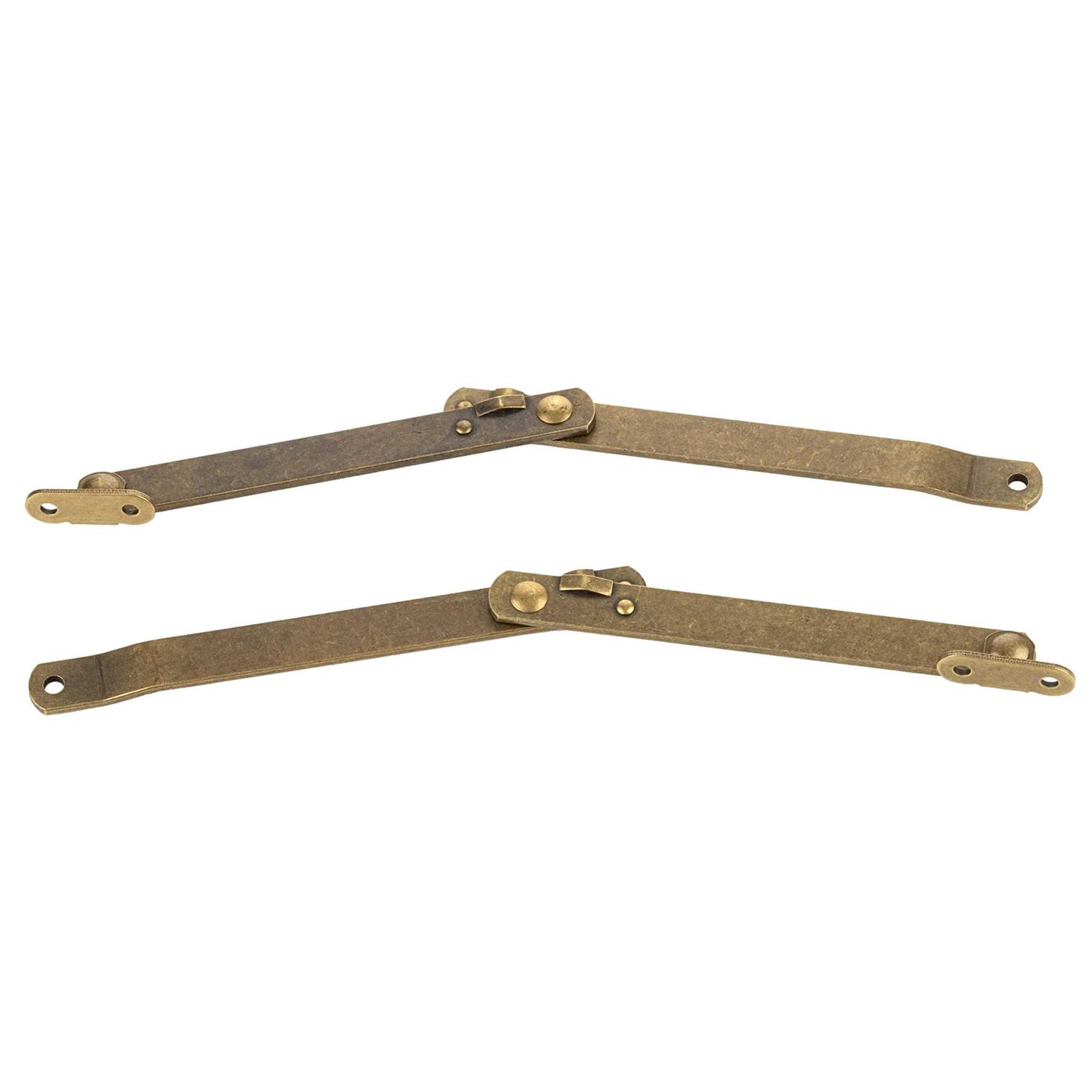 UNIQANTIQ HARDWARE SUPPLY Brass Plated Drop Front Desk hinge pack of 2 180 Degree Opening - Zenithce
