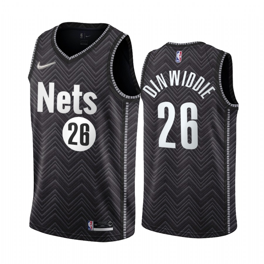 Brooklyn Nets #26 Spencer Dinwiddie Black Swingman 2020-21 Earned Edition Jersey - Zenithce