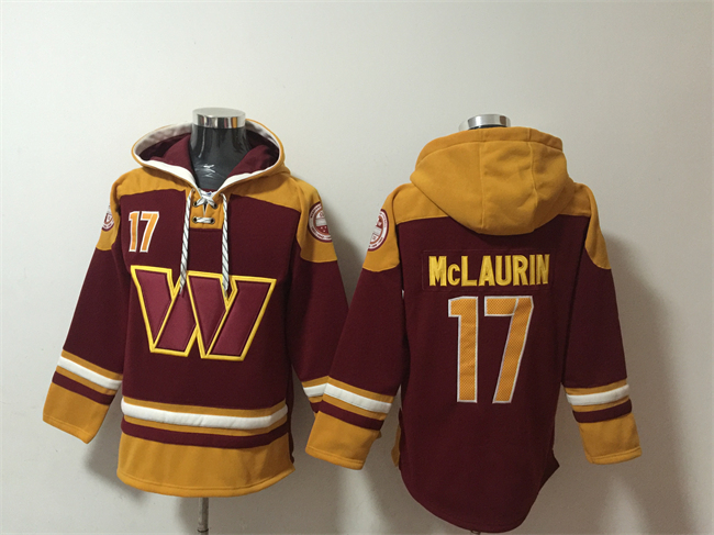 Washington Commanders #17 Terry McLaurin Burgundy Ageless Must-Have Lace-Up Pullover Hoodie - Zenithce
