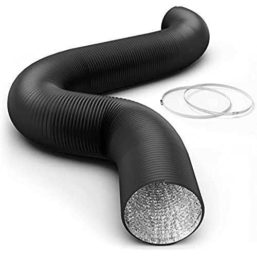 Ipower Flexible 6 Inch 25 Feet Aluminum Ducting 4 Layer Protection Dryer Vent Hose for Hvac Heating Cooling Ventilation and Exhaust - Zenithce