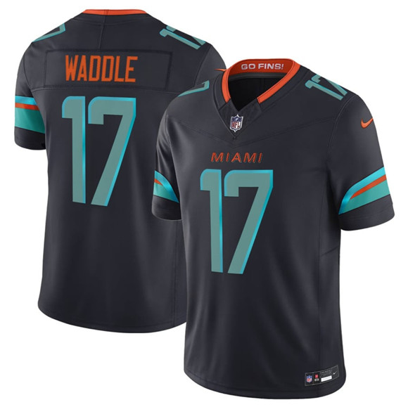 Miami Dolphins #17 Jaylen Waddle Black 2025 F.U.S.E. “Rivalries” Vapor Limited Football Stitched Jersey - Zenithce
