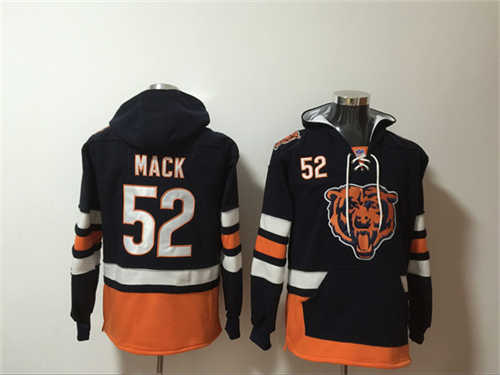 Chicago Bears #52 Khalil Mack Black Ageless Must-Have Lace-Up Pullover Hoodie - Zenithce