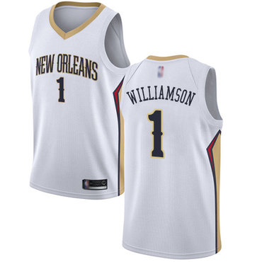 Pelicans #1 Zion Williamson White Swingman Association Edition Jersey - Zenithce