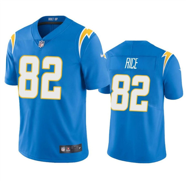 Los Angeles Chargers #82 Brenden Rice Light Blue 2024 Draft Vapor Limited Stitched Jersey - Zenithce