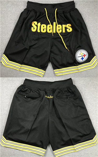 Pittsburgh Steelers Black Shorts (Run Small) - Zenithce