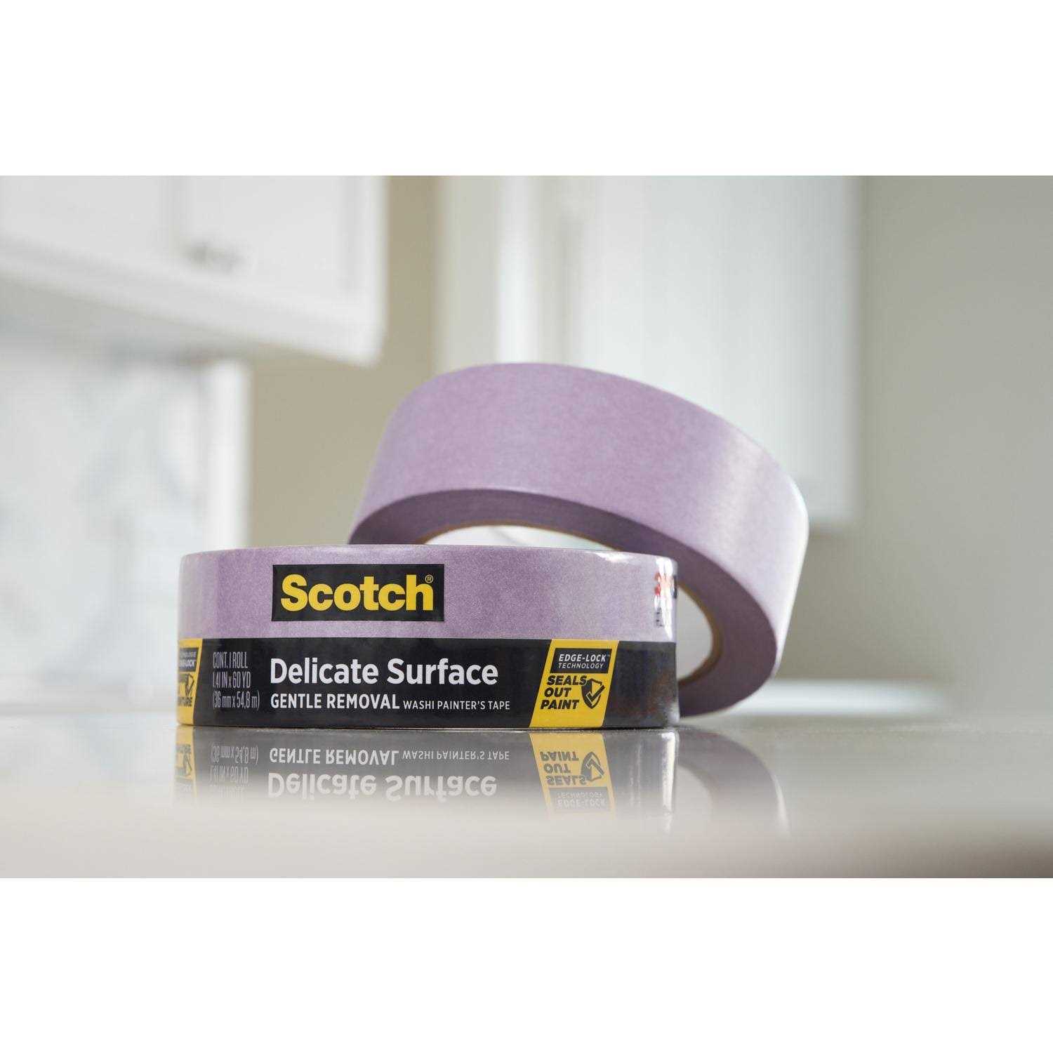 Scotch Delicate Surface Painters Tape, Purple, 1.41 inches x 60 yards, 1 Roll, Size: 1.41 in x 60 yd - Zenithce