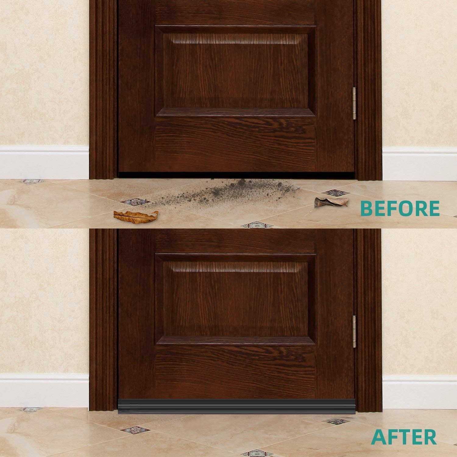 Suptikes 2 Pack Door Draft Stopperdoor Sweep for Exterior & Interior Doors,Door Bottom Seal Dust and Noise Insulation Weather Stripping Draft Guard - Zenithce