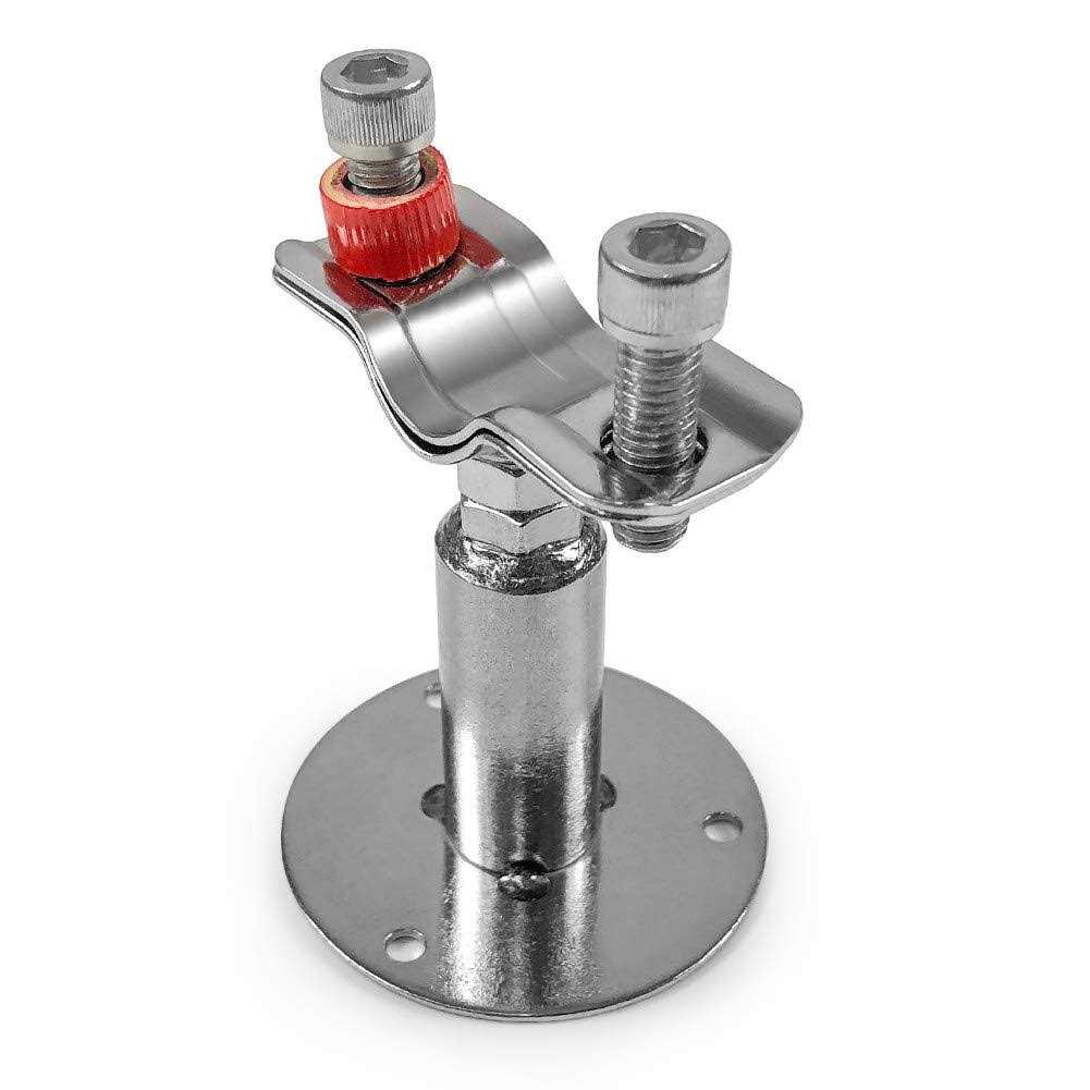 Qwork Wall Mount Ceiling Mount Pipe Support Adjustable Stainless Steel Bracket Clamp, Ideal for Pipe, Tube or Rod - Zenithce