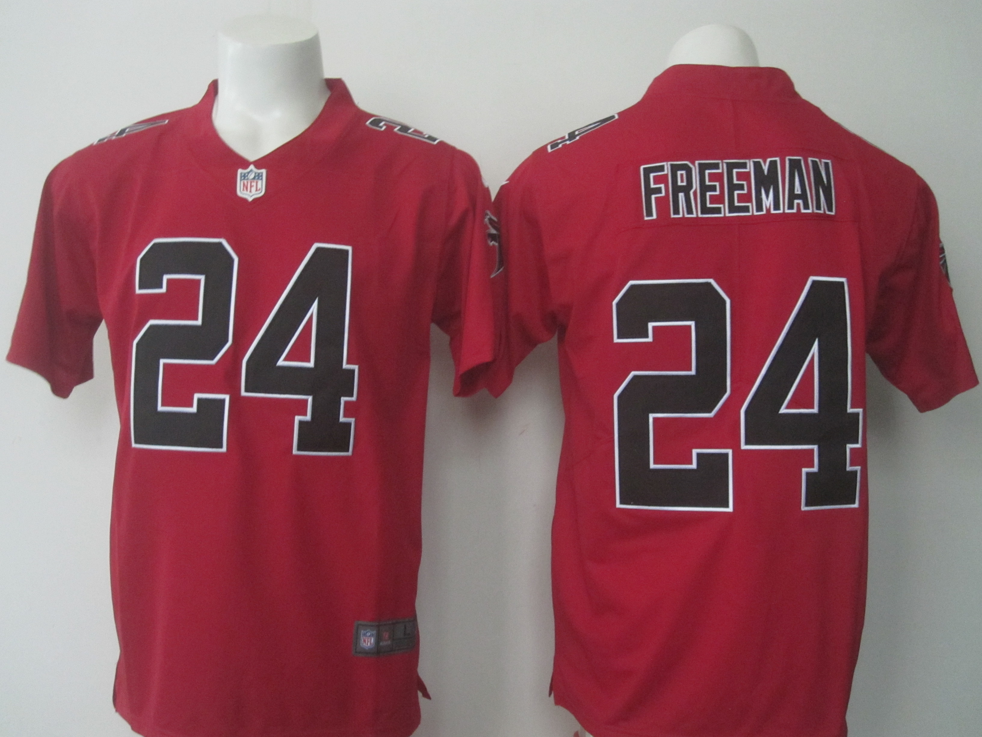Falcons #24 Devonta Freeman Red Limited Rush Stitched Nike Jersey - Zenithce