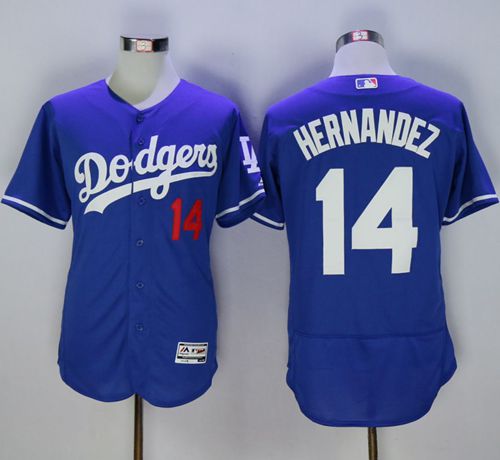 Dodgers #14 Enrique Hernandez Blue Flexbase Authentic Collection Stitched Jersey - Zenithce