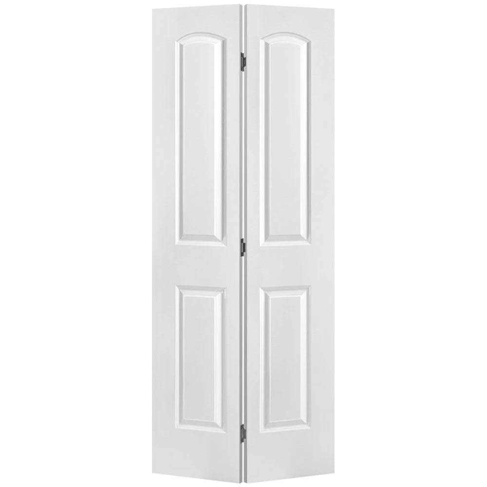 Paneled Manufactured Wood Primed Roman Top Smooth Interior Bi-Fold Door Masonite - Zenithce