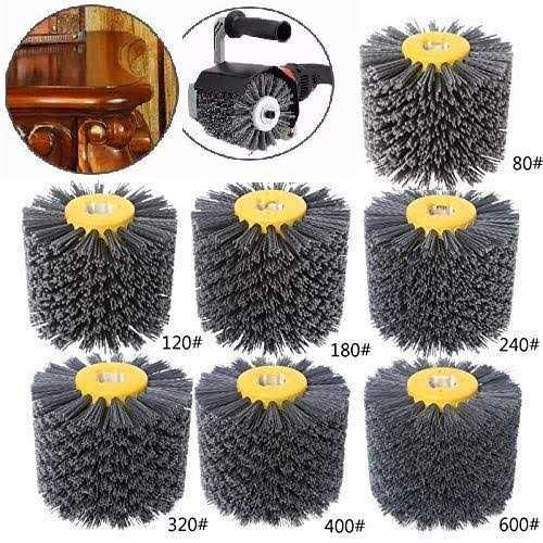 SIGNI Abrasive NYLON Drawing Wheel Drum Burnishing polishing Brush for wooden furniture floor polishing 120X100mm Grit 1pack - Zenithce