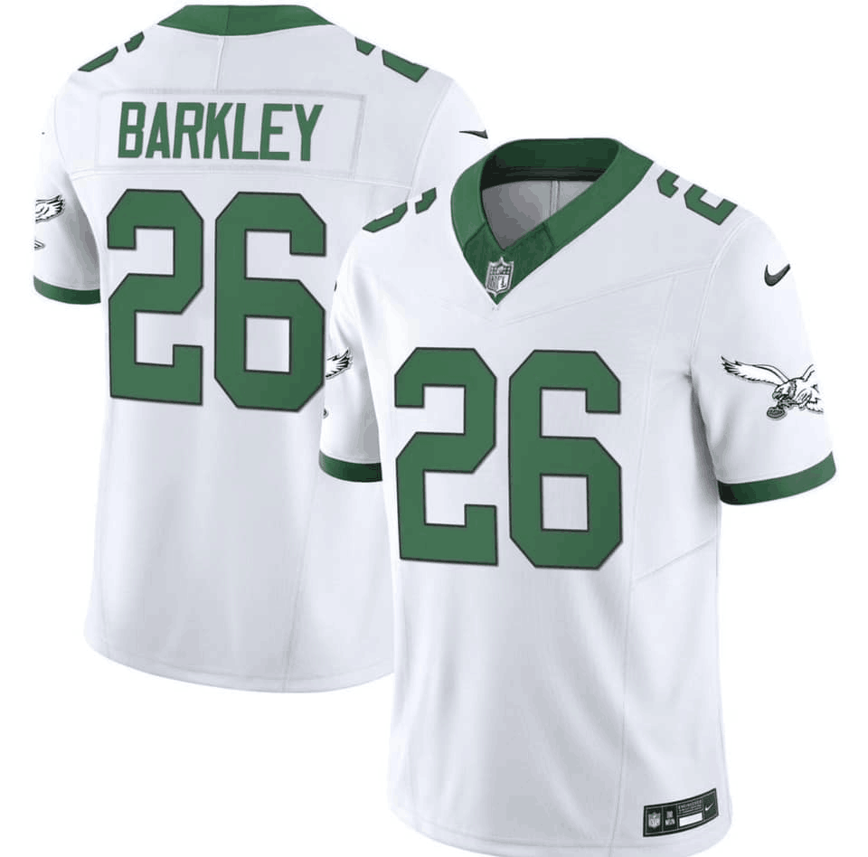 Philadelphia Eagles #26 Saquon Barkley White 2023 F.U.S.E. Vapor Untouchable Throwback Stitched Jersey - Zenithce
