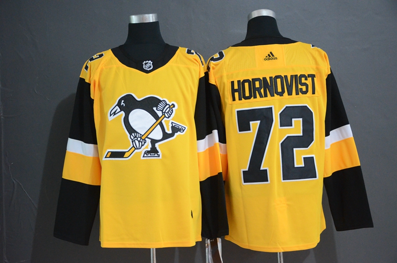 Pittsburgh Penguins #72 Patric Hornqvist Gold Stitched Jersey - Zenithce