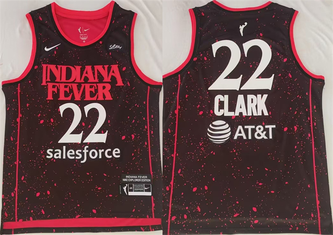 Indiana Fever #22 Caitlin Clark Black Red Stitched Jersey - Zenithce