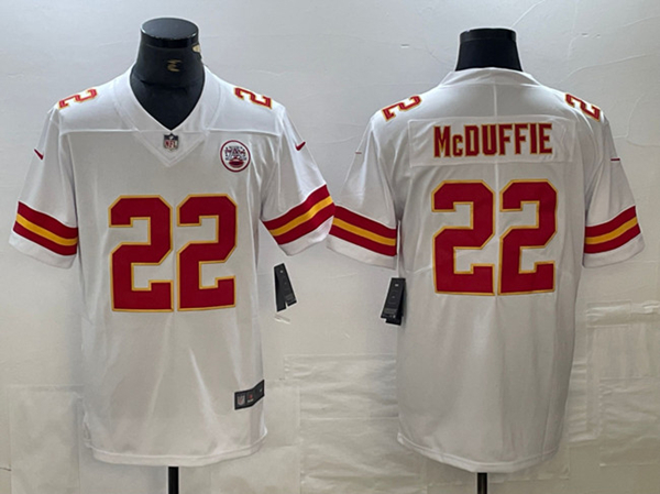 Kansas City Chiefs #22 Trent McDuffie White Vapor Untouchable Limited Stitched Jersey - Zenithce