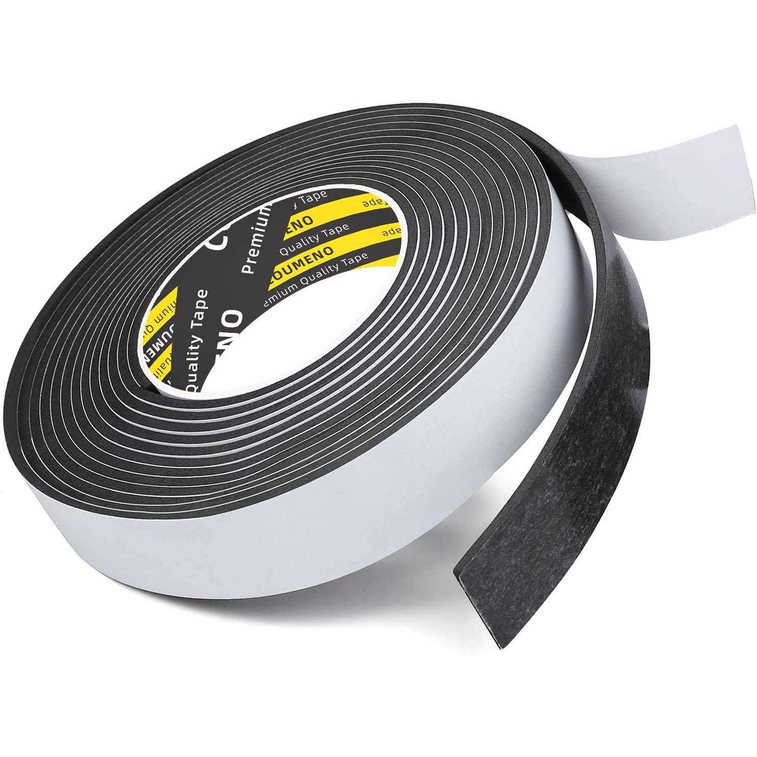 COUMENO EVA Single-Sided Adhesive White Foam Tape Single-Sided Sealing Strip Foam Pad Sponge Tape Window Weatherproof - Zenithce