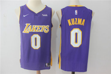 Los Angeles Lakers #0 Kyle Kuzma New Purple 2017-2018 Swingman Wish Stitched Jersey - Zenithce