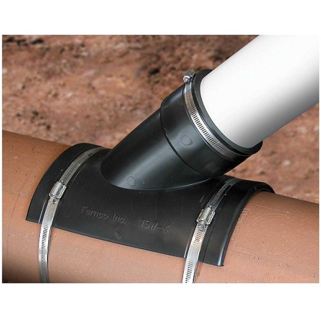 Fernco Flexible Tap Saddle Tee PVC TST-6 - Zenithce