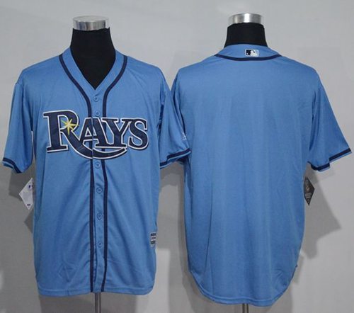 Rays Blank Light Blue New Cool Base Stitched Jersey - Zenithce