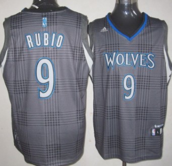 Minnesota Timberwolves #9 Ricky Rubio Black Rhythm Fashion Jersey - Zenithce