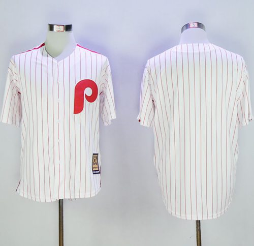 Phillies Blank White(Red Strip) Cooperstown Stitched Jersey - Zenithce