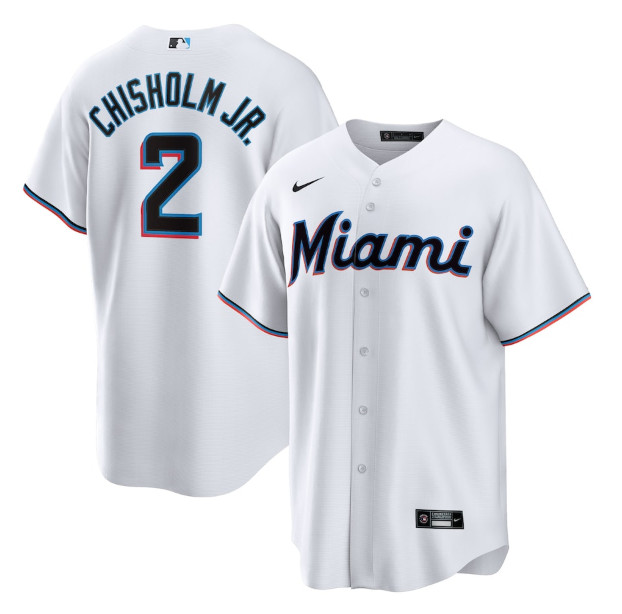Miami Marlins #2 Jazz Chisholm Jr. White Cool Base Stitched Jersey - Zenithce