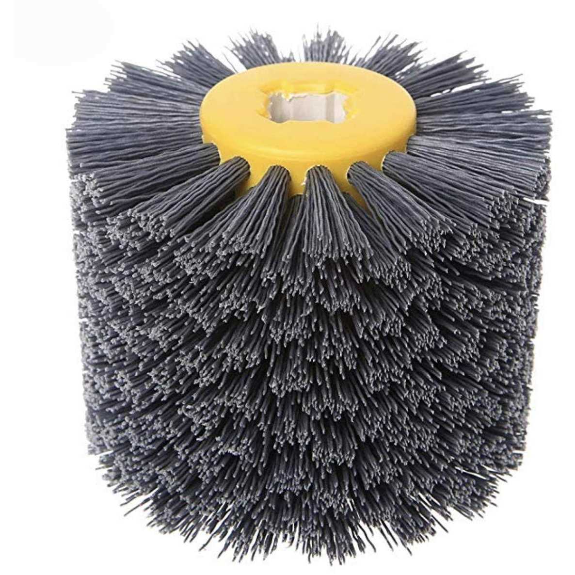 SIGNI Abrasive NYLON Drawing Wheel Drum Burnishing polishing Brush for wooden furniture floor polishing 120X100mm Grit 1pack - Zenithce