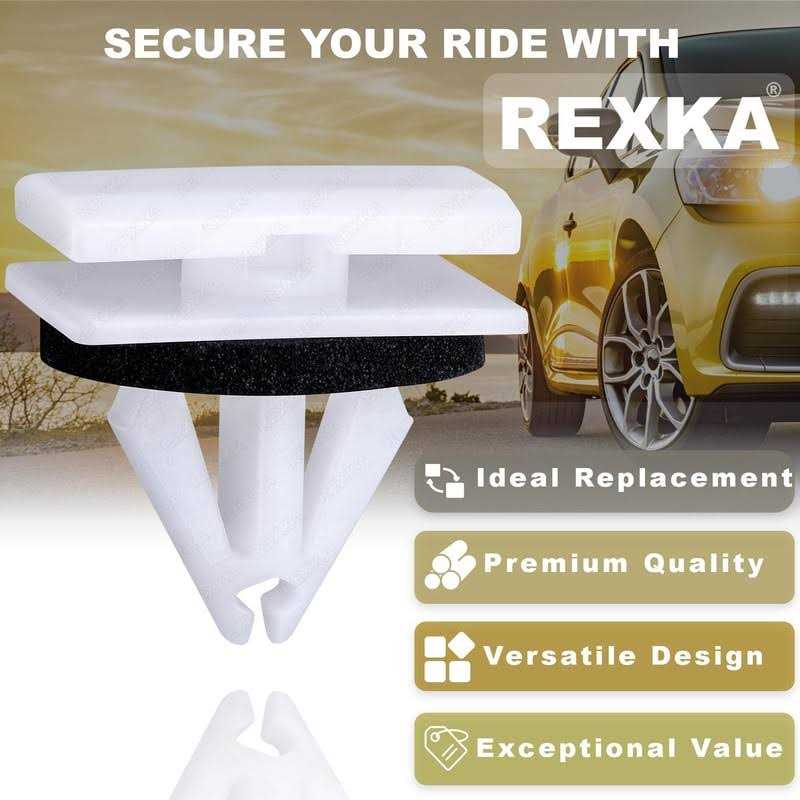 Rexka Exterior Rocker Moulding Clips for Ford Escape F-150 Mkc Ranger W715201-S300 W716351-S300 - Zenithce
