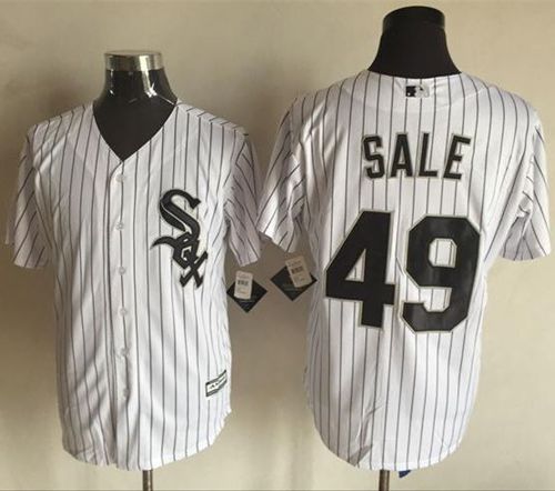 White Sox #49 Chris Sale White(Black Strip) New Cool Base Stitched Jersey - Zenithce