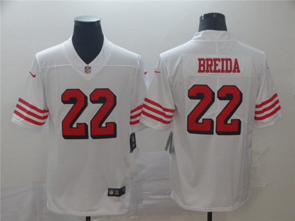San Francisco 49ers #22 Matt Breida White Color Rush Limited Stitched Jersey - Zenithce