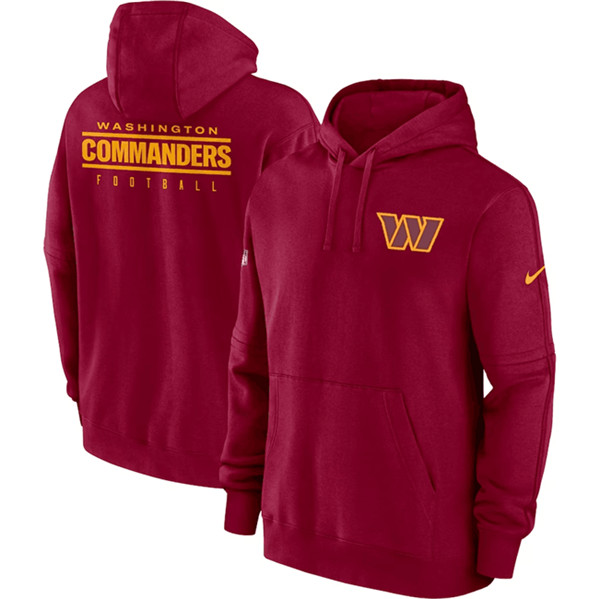 Washington Commanders Burgundy Sideline Club Fleece Pullover Hoodie - Zenithce