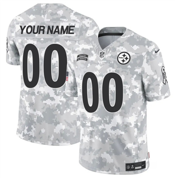 Pittsburgh Steelers Custom Arctic Camo 2024 F.U.S.E. Salute To Service Limited Stitched Jersey - Zenithce