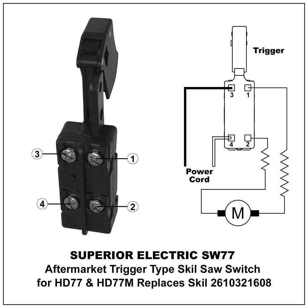Superior Electric SW77 Aftermarket Trigger Switch Replaces Skil 2610321608 - Zenithce