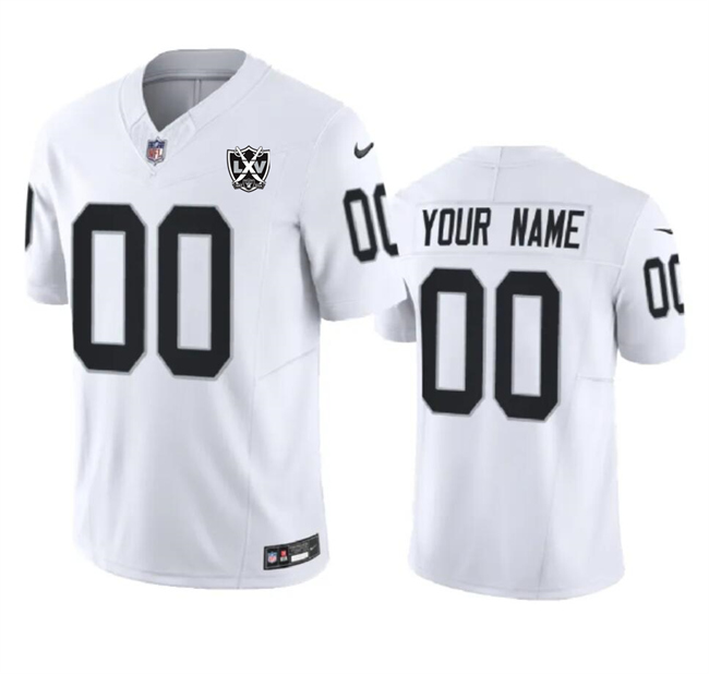 Las Vegas Raiders Custom White 2024 F.U.S.E 65th Anniversary Patch Vapor Stitched Jersey - Zenithce