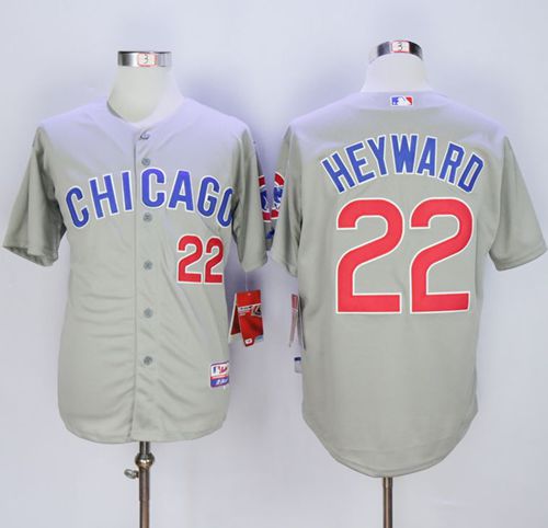 Cubs #22 Jason Heyward Grey Road Cool Base Stitched Jersey - Zenithce