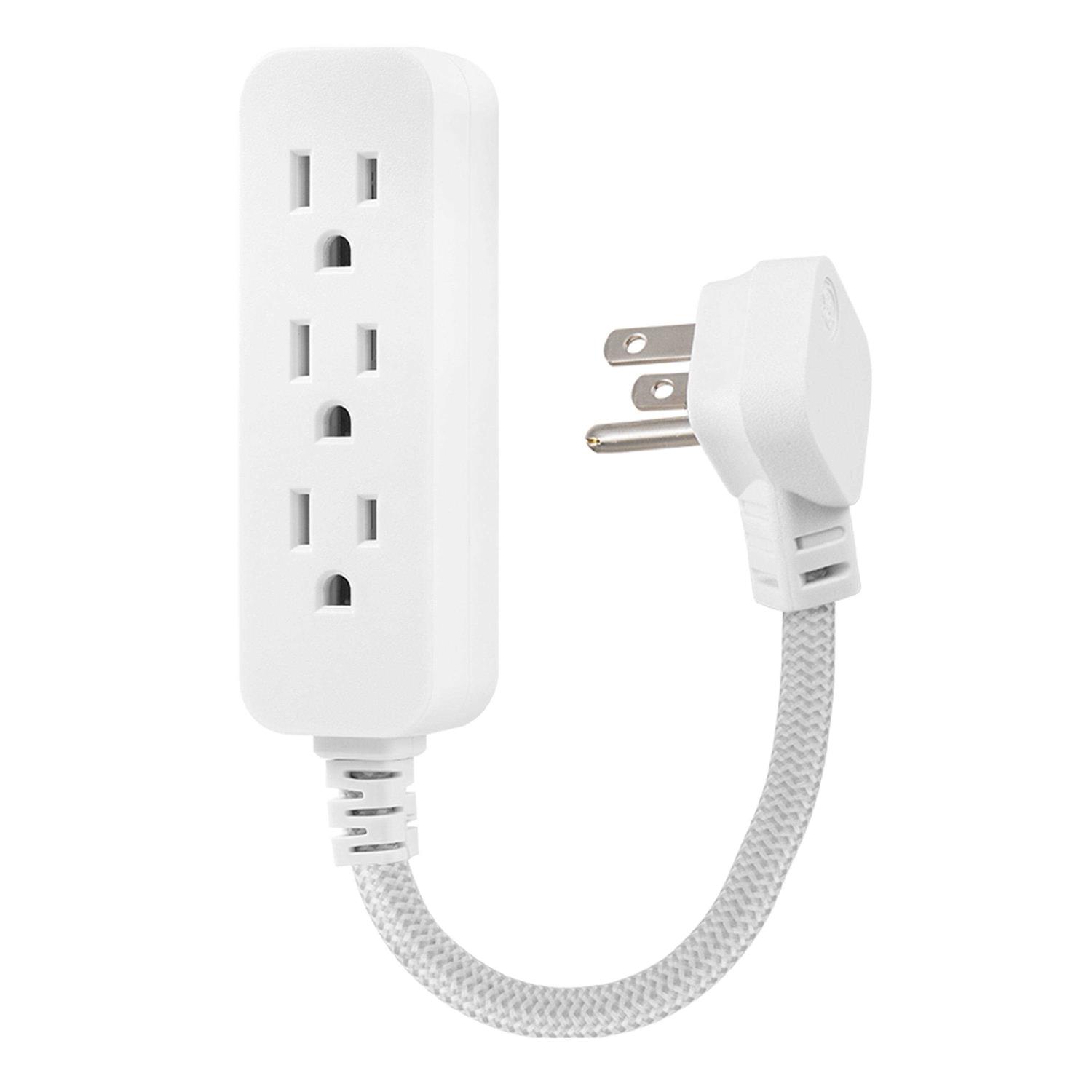 General Electric 3-Outlet Grounded Extension Cord Braided - Zenithce
