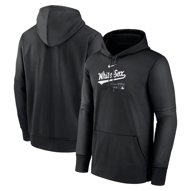 Chicago White Sox Black 2024 Collection Practice Performance Pullover Hoodie - Zenithce