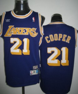 Los Angeles Lakers #21 Michael Cooper Purple Swingman Throwback Jersey - Zenithce