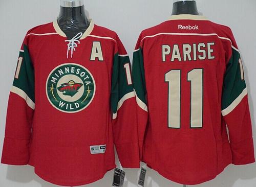 Wild #11 Zach Parise Red Stitched Jersey - Zenithce