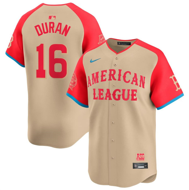 American League #16 Jarren Duran Cream 2024 All-Star Limited Stitched Jersey - Zenithce