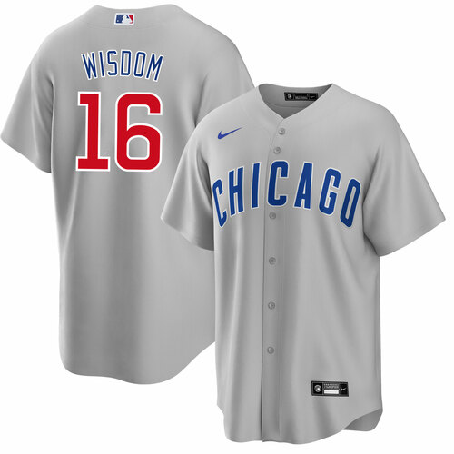 Chicago Cubs #16 Patrick Wisdom Gray Cool Base Stitched Baseball Jersey - Zenithce