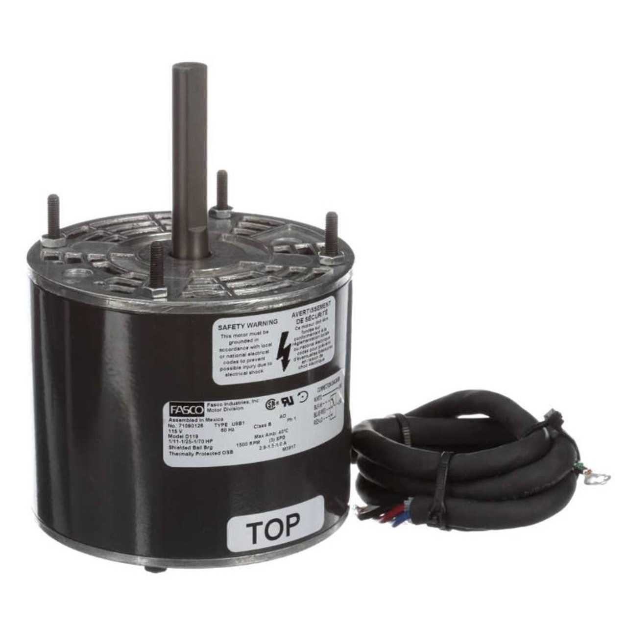 Fasco D1160 1/110 HP 115 Volt 1480 RPM Shaded Pole Motor - Zenithce