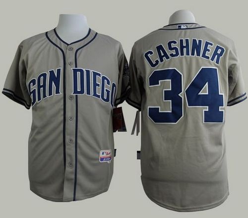 Padres #34 Andrew Cashner Grey Cool Base Stitched Jersey - Zenithce